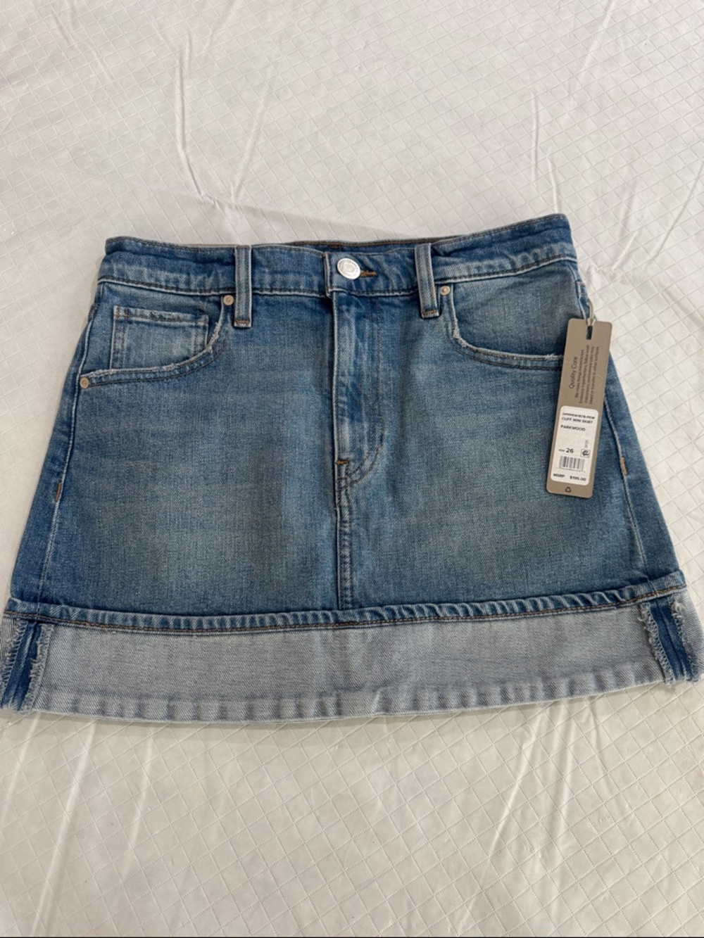Hudson Jeans Blue Denim Mini Skirt